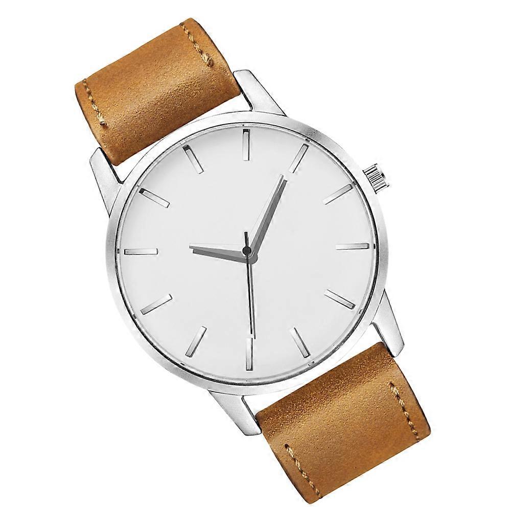 Men Wristwatch Durable Watch for Men with PU Strap