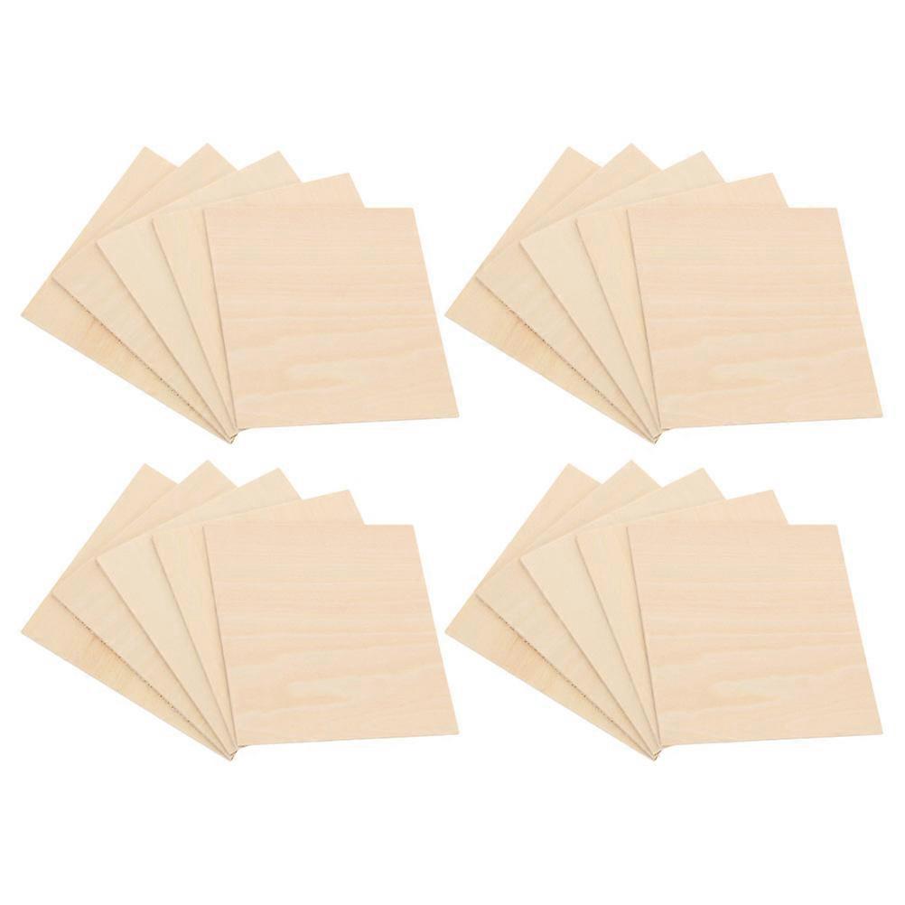 40 Pcs Wood Planks For Craft Making Square Wooden Boards Suitable For Model Building And Art Projects Easy To Use