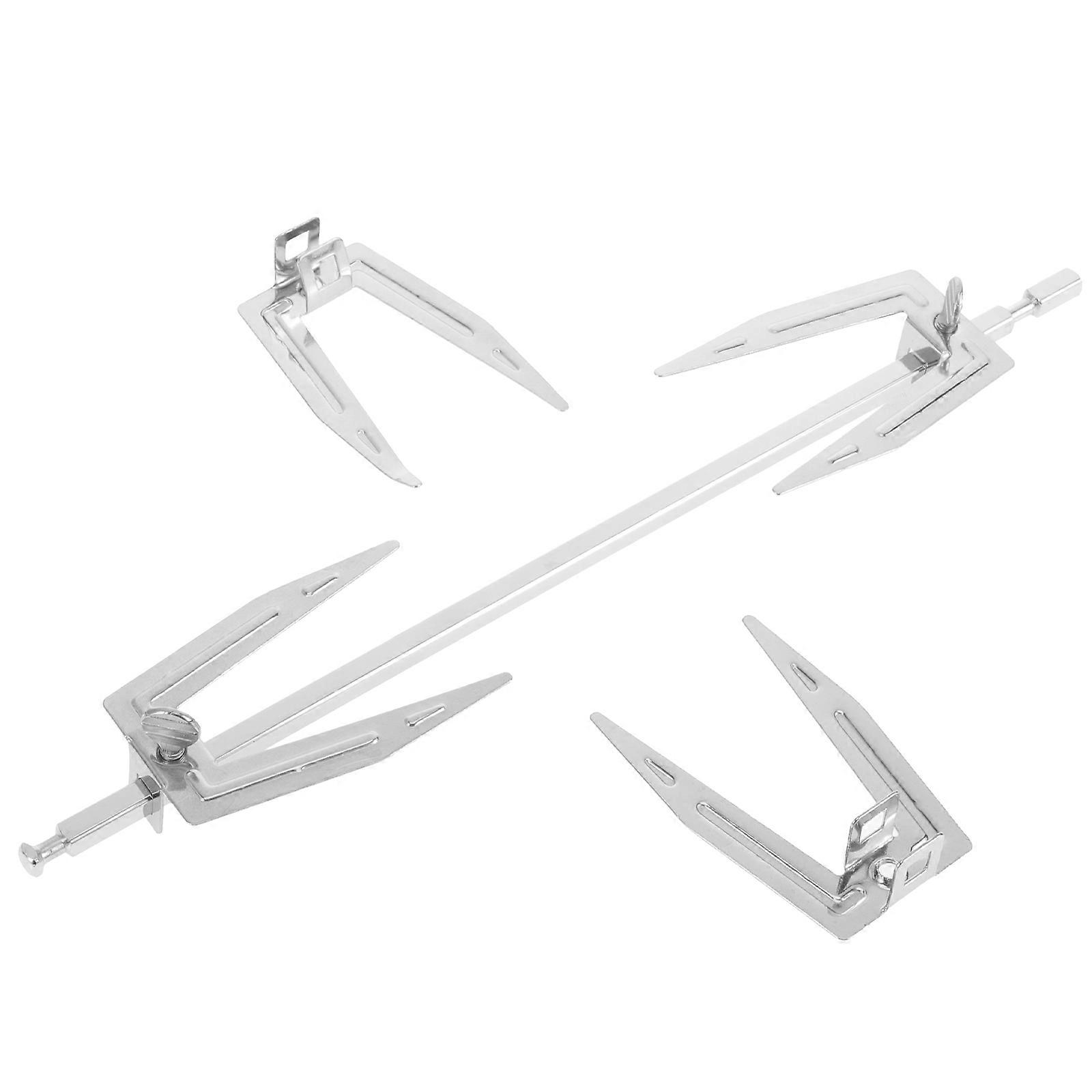 Ensemble de fourchettes à rôtir pour poulet, ustensiles de barbecue, pour rôtir en extérieur, tiges de broche à viande en acier inoxydable argenté