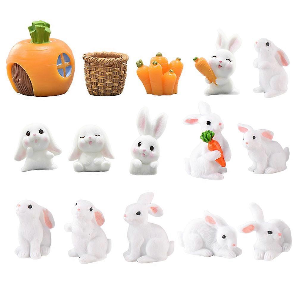 Bonsai Accessory Easter Bunny Model Decorative Bunny for Decor 45Pcs Set
