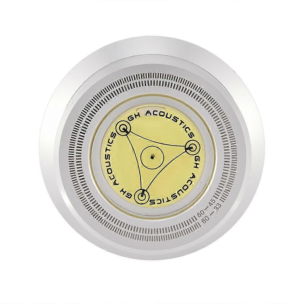 60Hz Turntable Disc Record Stabilizer Clamp with Bubble Level for LP Vinyl Record Player Silver