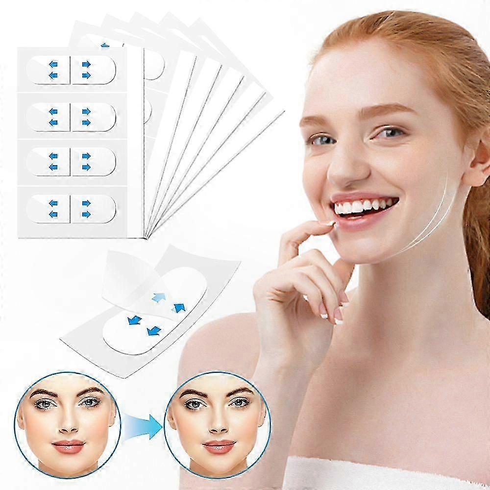 200PCS Skin Lifting Tape for Face and Neck, Invisible Support for Double Chin, Jowls, Wrinkles, and Sagging Areas