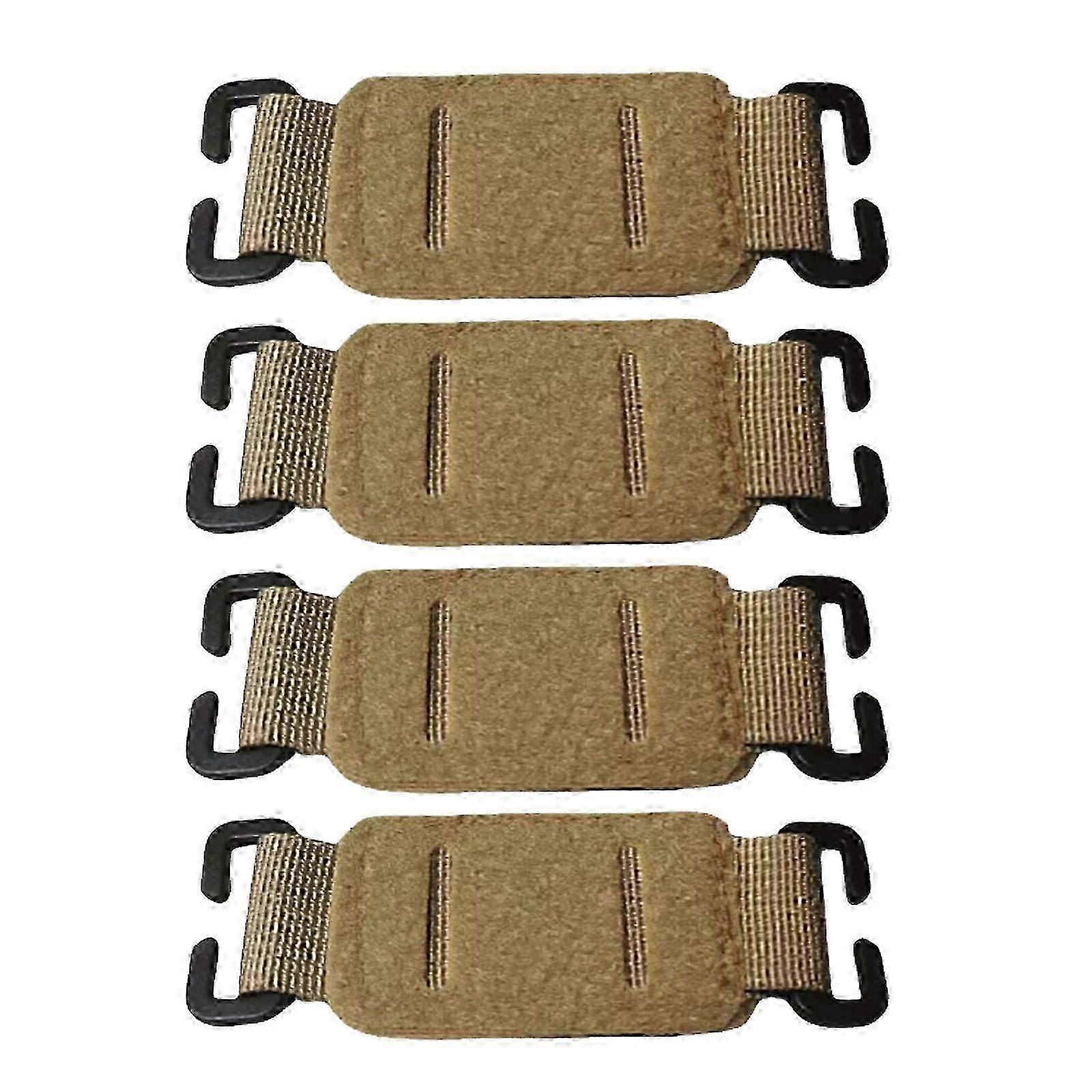 3/4Pieces Display Panel Morale Patches Badges Organizers C Shape Buckles Clip Strap for Hunting Vests Backpacks Bag Short Khaki hwyNO.52
