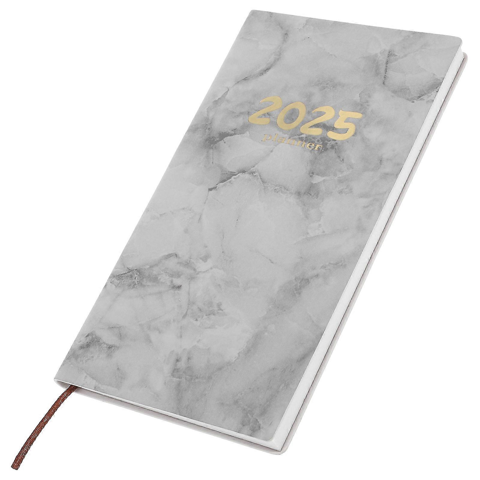 Agenda Notebook Daily Planner for Writing Use 3Pcs Grey PU Notepad