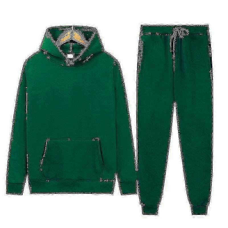 Hombres sudaderas con capucha de color sólido sudadera sudadera lana deportivo conjunto de chándal con capucha conjuntos de jogger