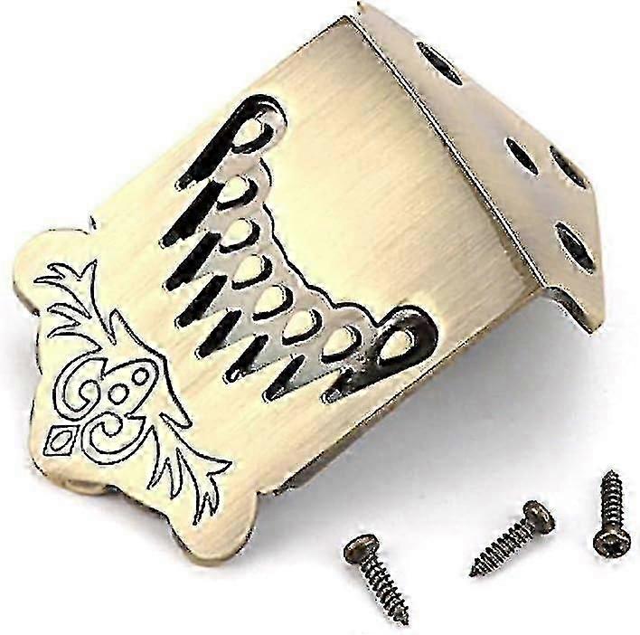 8-string Mandolin Guitar Tailpiece With Flower Pattern - Replacement Kit For Mandolin Part Guitar Maker - Includes Cover And Screws