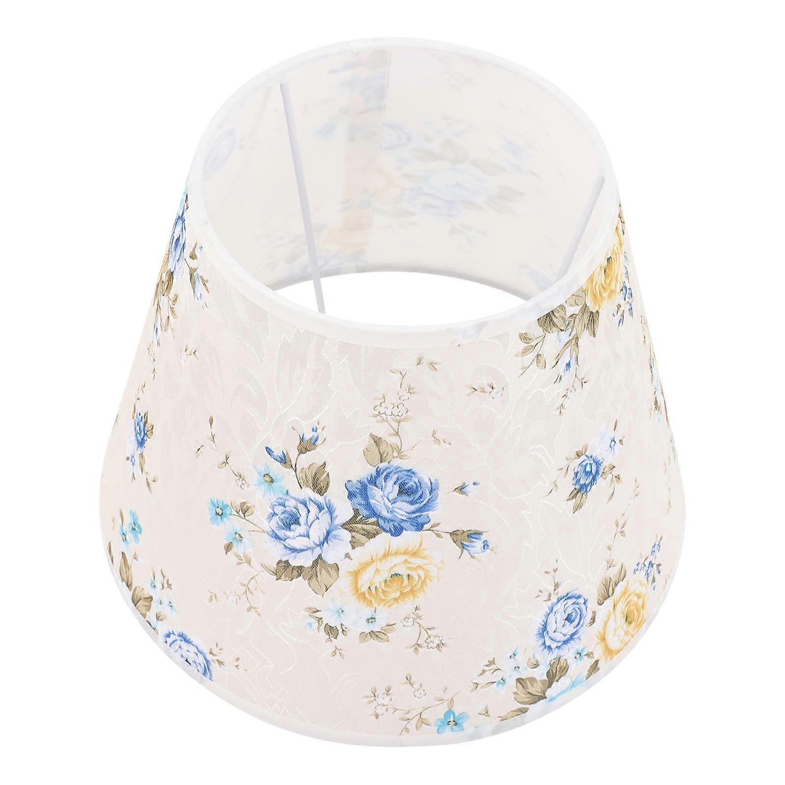 Floral Table Lamp Shade Cloth Round Lampshade for Decor 1 Piece