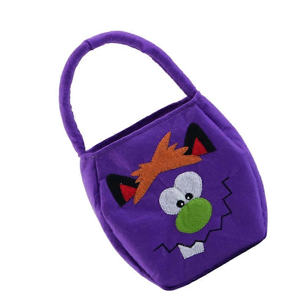 Purple Halloween Candy Pouch Candy Bucket for Storage Use