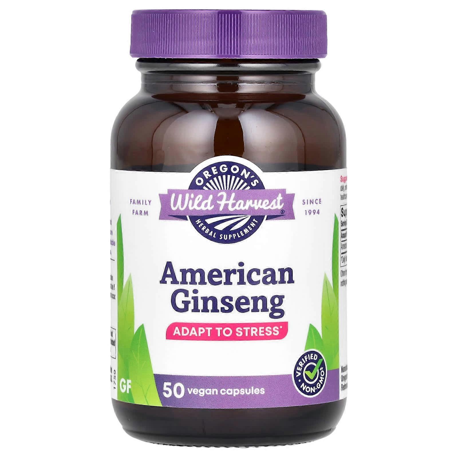 American Ginseng, 50 Vegan Capsules