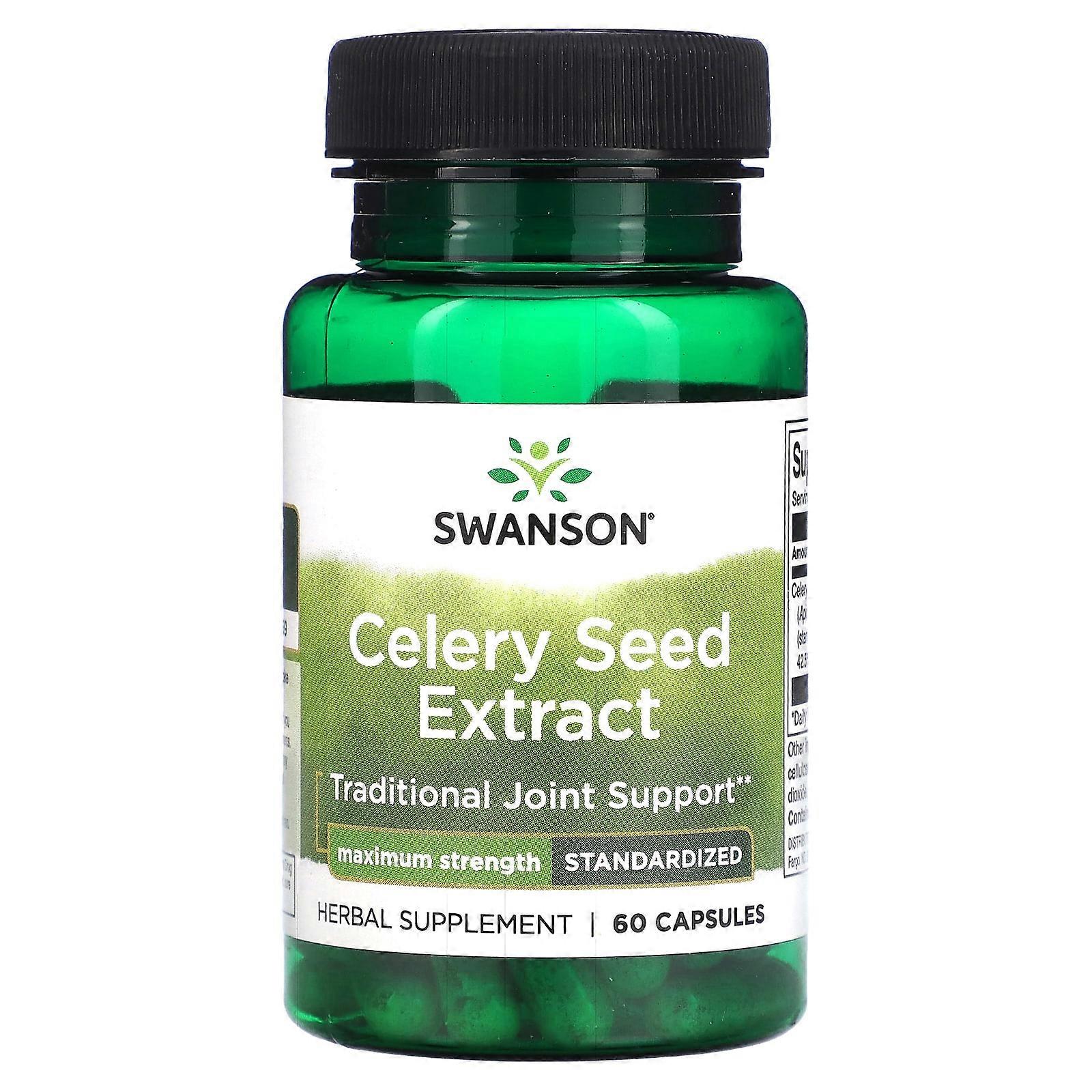 Swanson, Celery Seed Extract, Maximum Strength, 60 Capsules