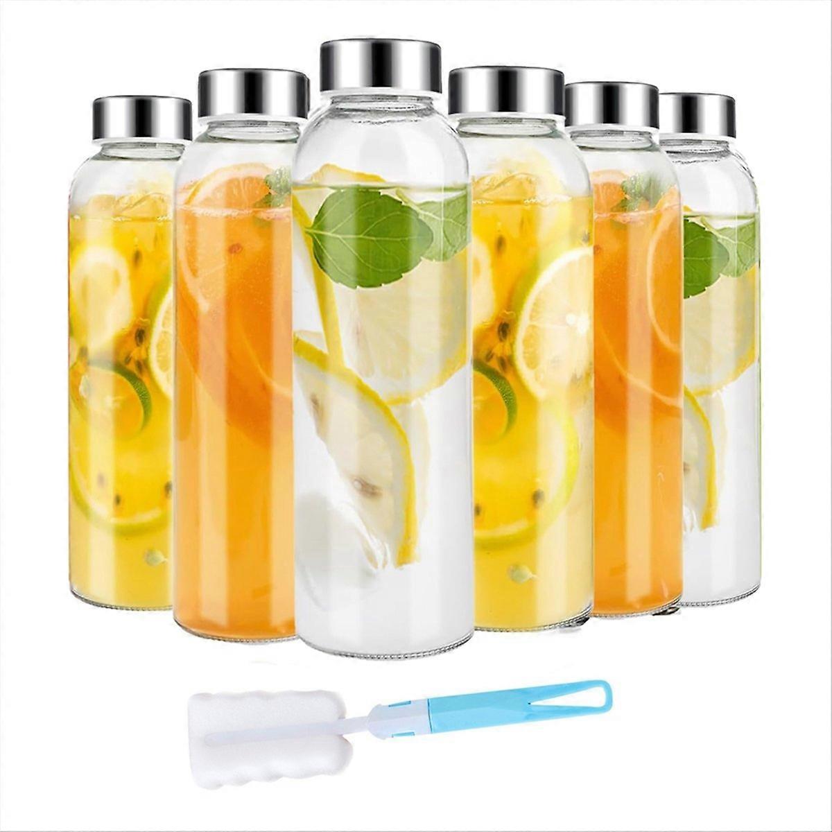 Glass Juice Bottles with Lids for Juicing 18 Oz