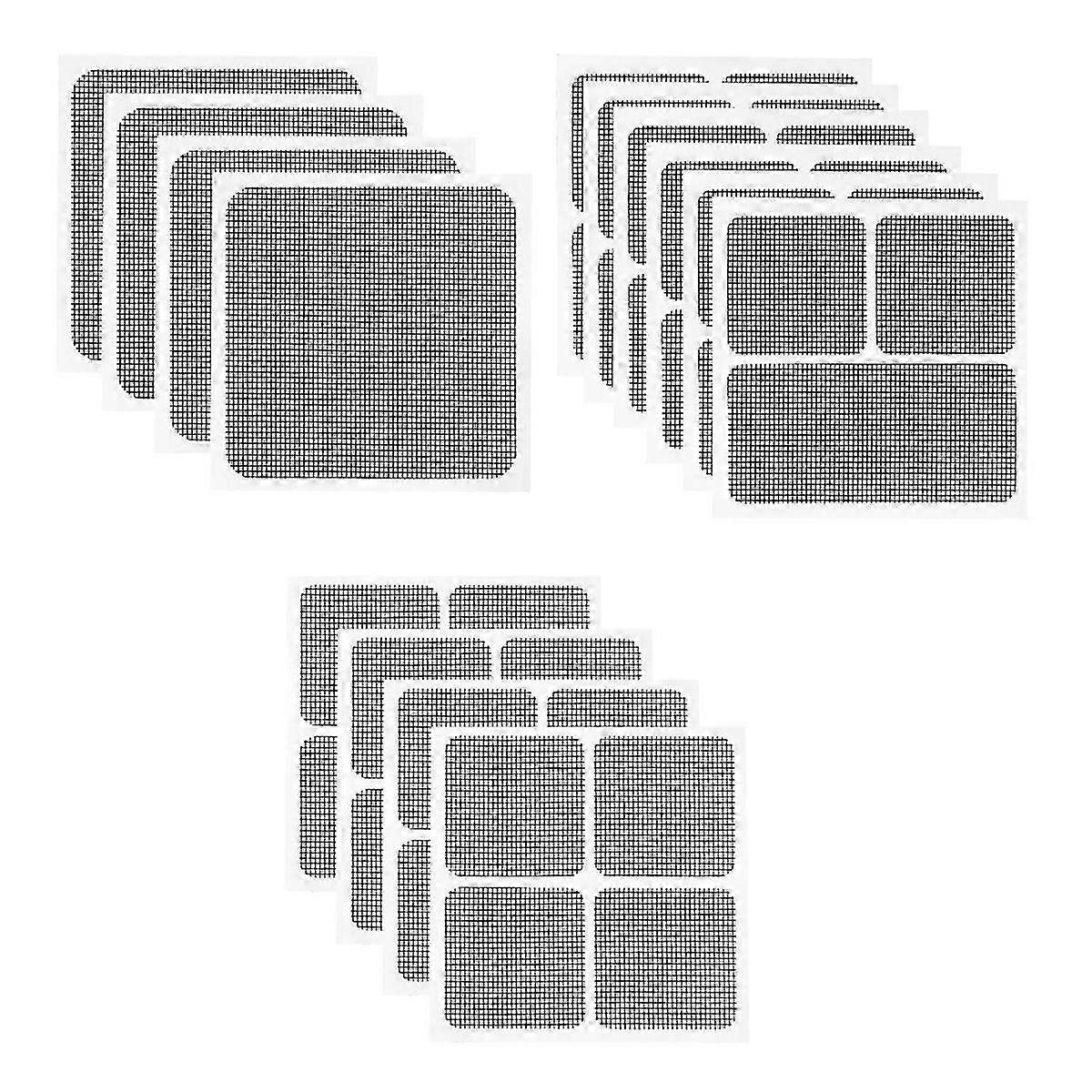 14 Sheets Window Screen Repair Kit, 3 Sizes Compatible for Mesh Screen Door