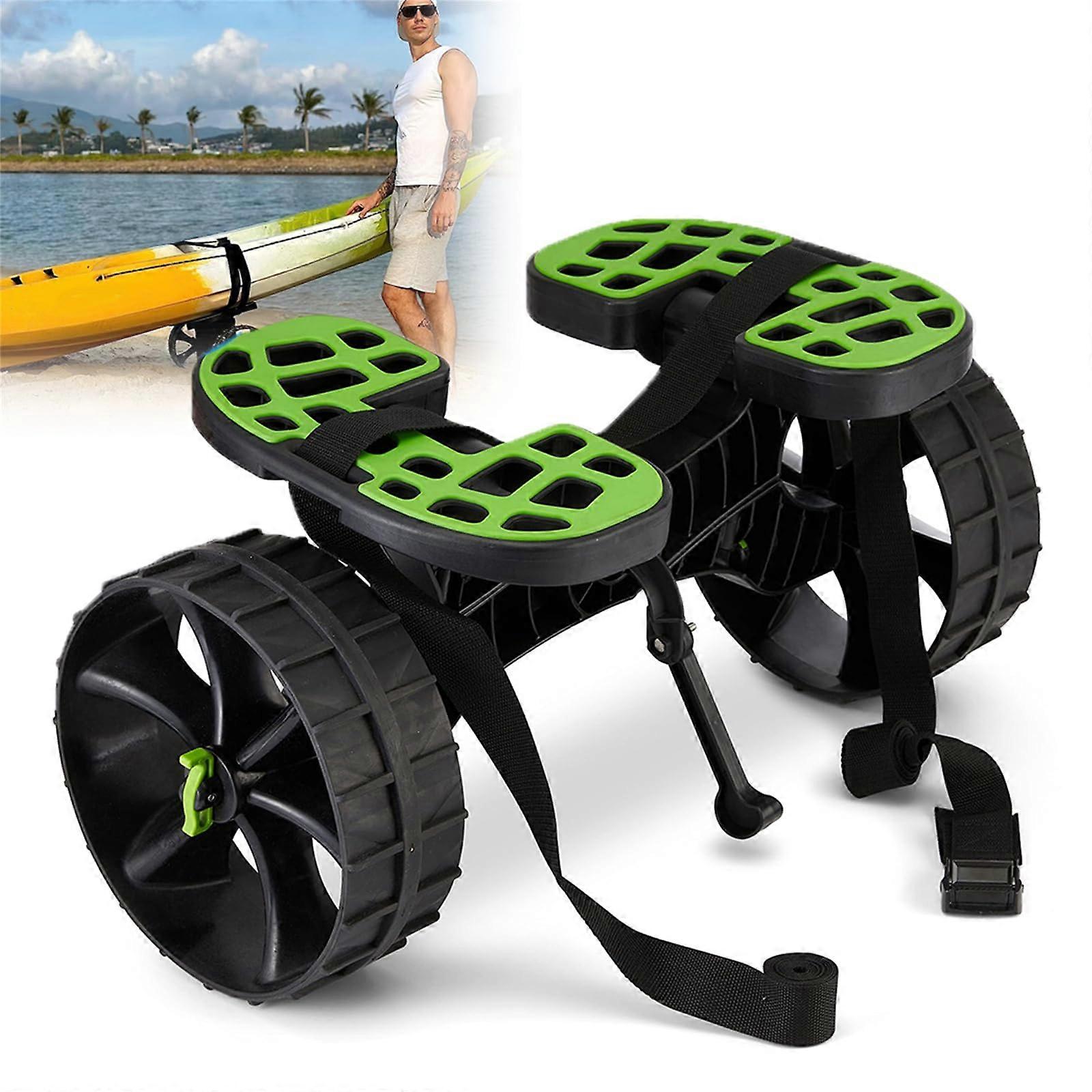 Kayak Cart With Adjustable Straps And Wheels For Beach And Water Transport
