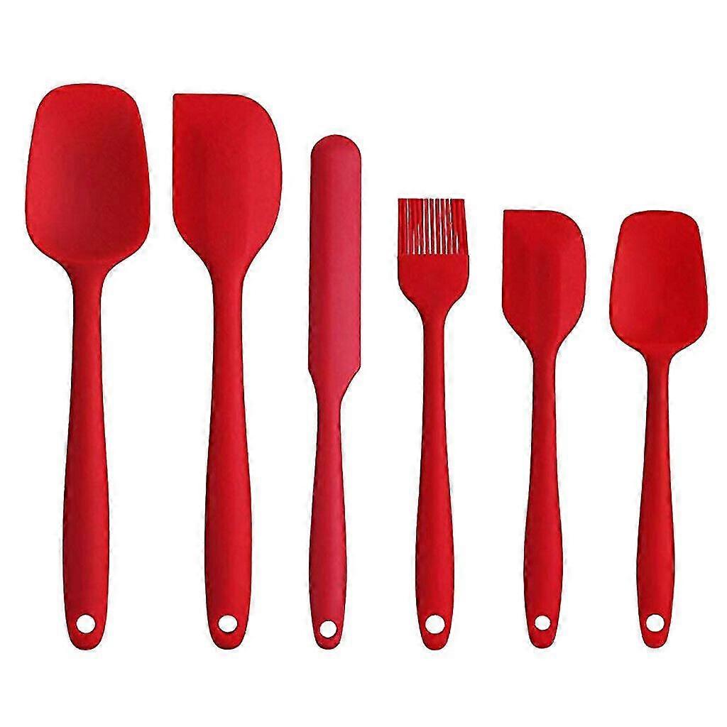 Spatula Set Silicone Nonstick Scraper Kitchen Baking Cooking 6 Piece Gift
