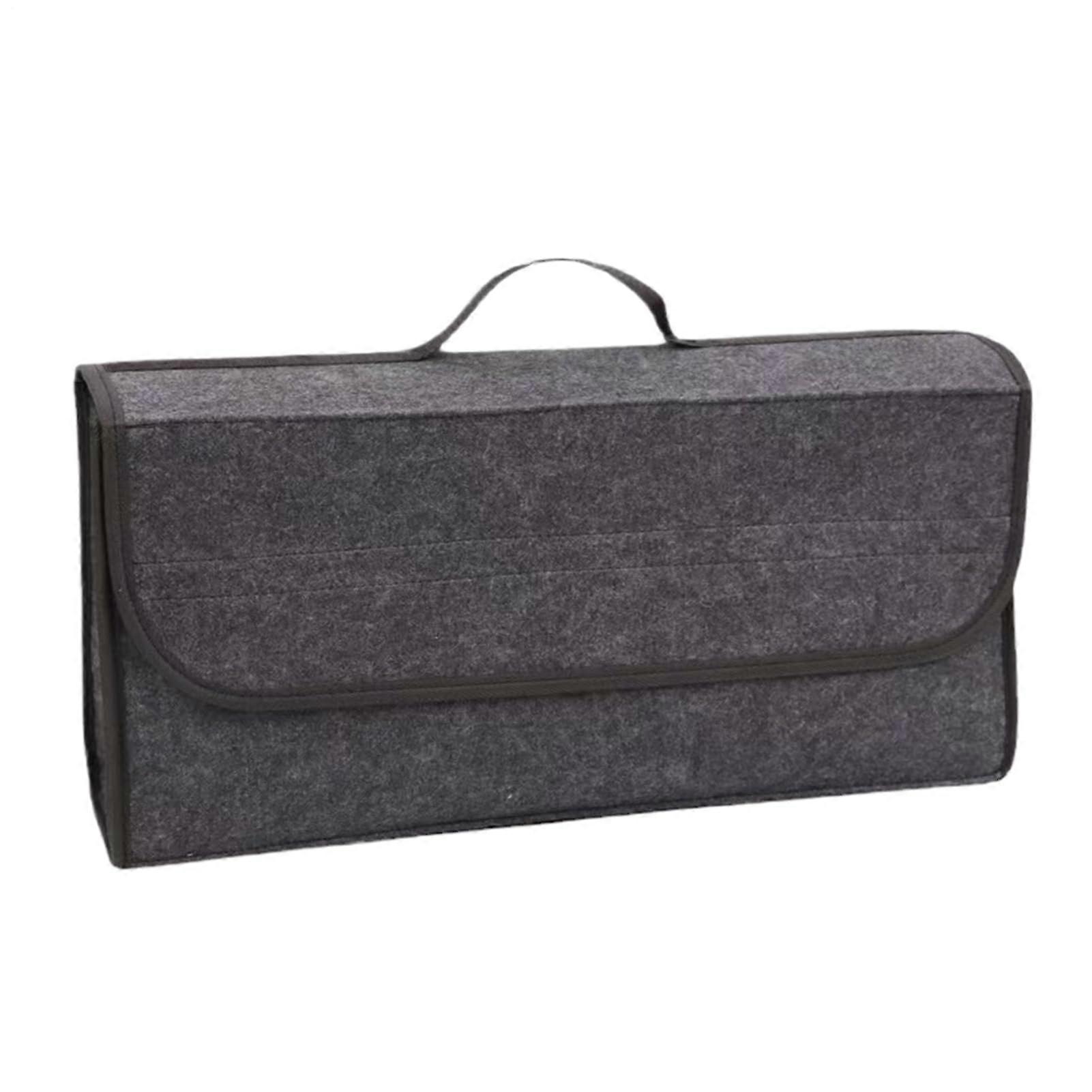 Car Boot Storage Bag Multifunctional Utility Tote Felt Cargo Organiser For Trunk SUV Gray Automotive Accuracy