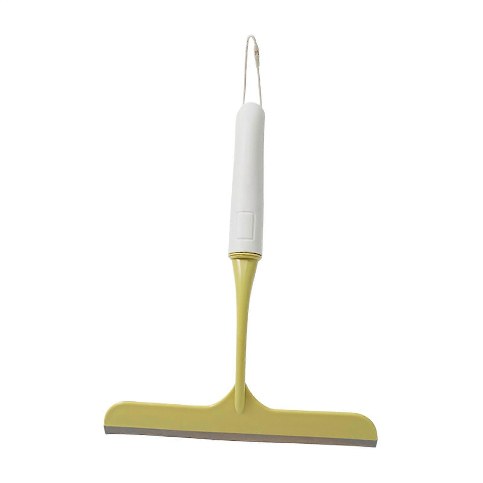 Glass Squeegee With Handle, Window Scraper For Bathroom, Soft Rubber Blade, 7.87 X 10.24 Inches, Wall And Mirror Cleaner