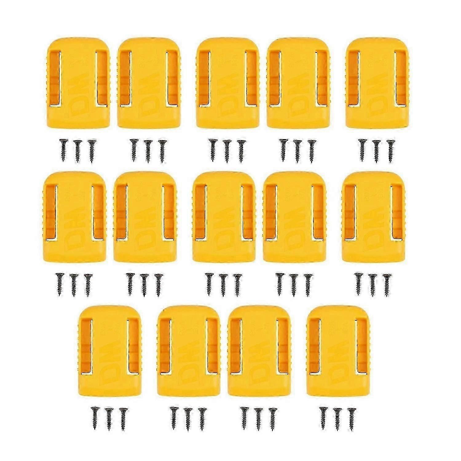 14-Packs Battery Holders for 20V Mount Dock Fit for 20V 60V MAX Yellow (No Battery) js