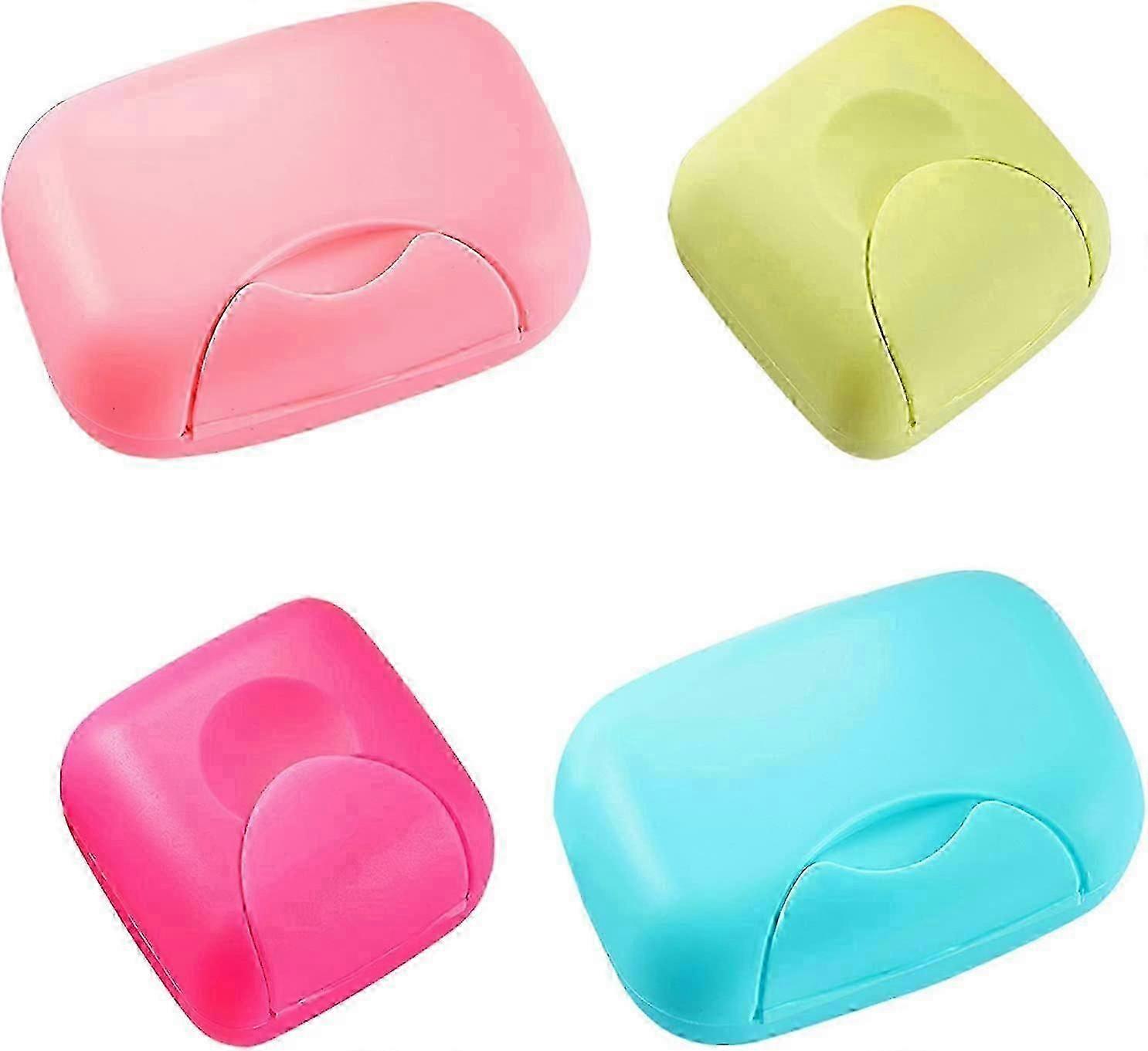 Portable Plastic Soap Box for Travel Bathroom Home Bathroom Soap Case, Assorted