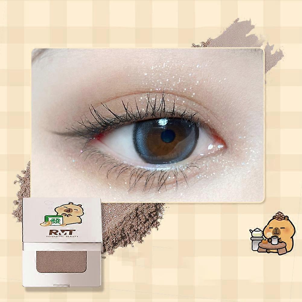 Capybara Themed Single Pressed Powder Eyeshadow Highly Pigmented Shimmer and Matte Finish for Everyday and Party Makeup Looks