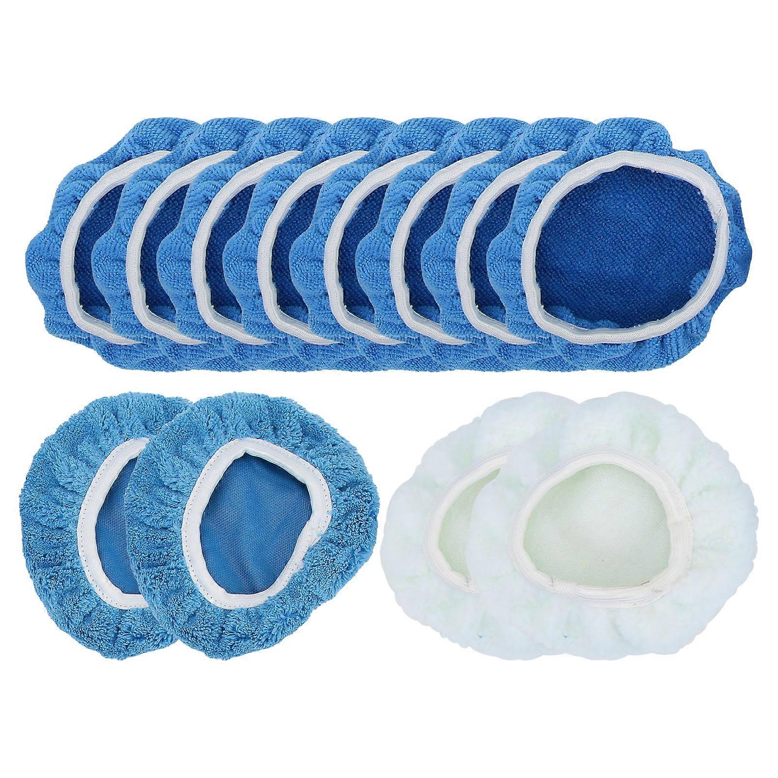 Fiber buffer pads for car polisher - 12 pcs bonnet set