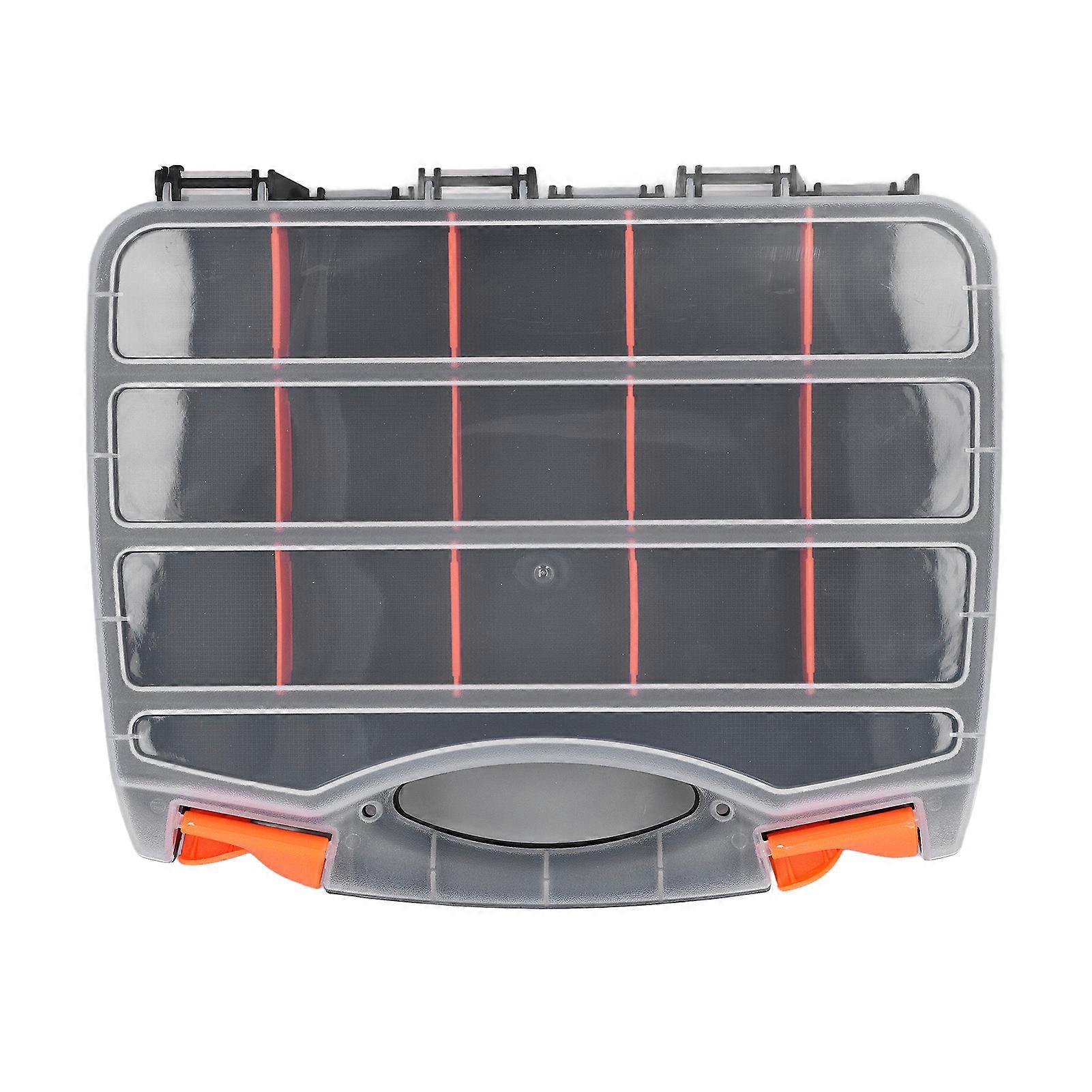 Double Side Parts Organizer with Removable Divider PVC Plastic Compartment Storage Box for Electronic Components Screws