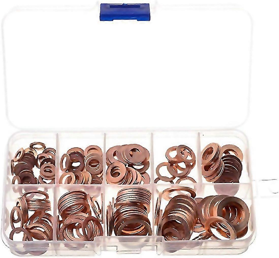 For 200 Pcs Copper Oshaped Sealing Washer Red