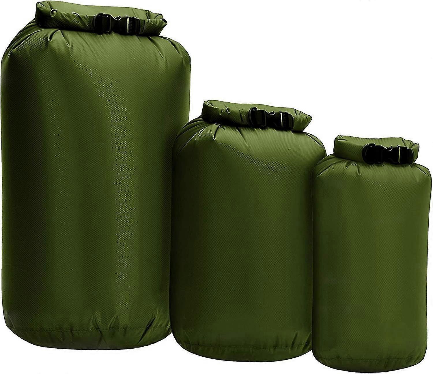 3 قطع كيس جاف 8 لتر ، 40 لتر و 70 لتر ، كيس مقاوم للماء لفة أعلى كيس جاف جاف حقيبة تجفيف يمكن ارتداؤها