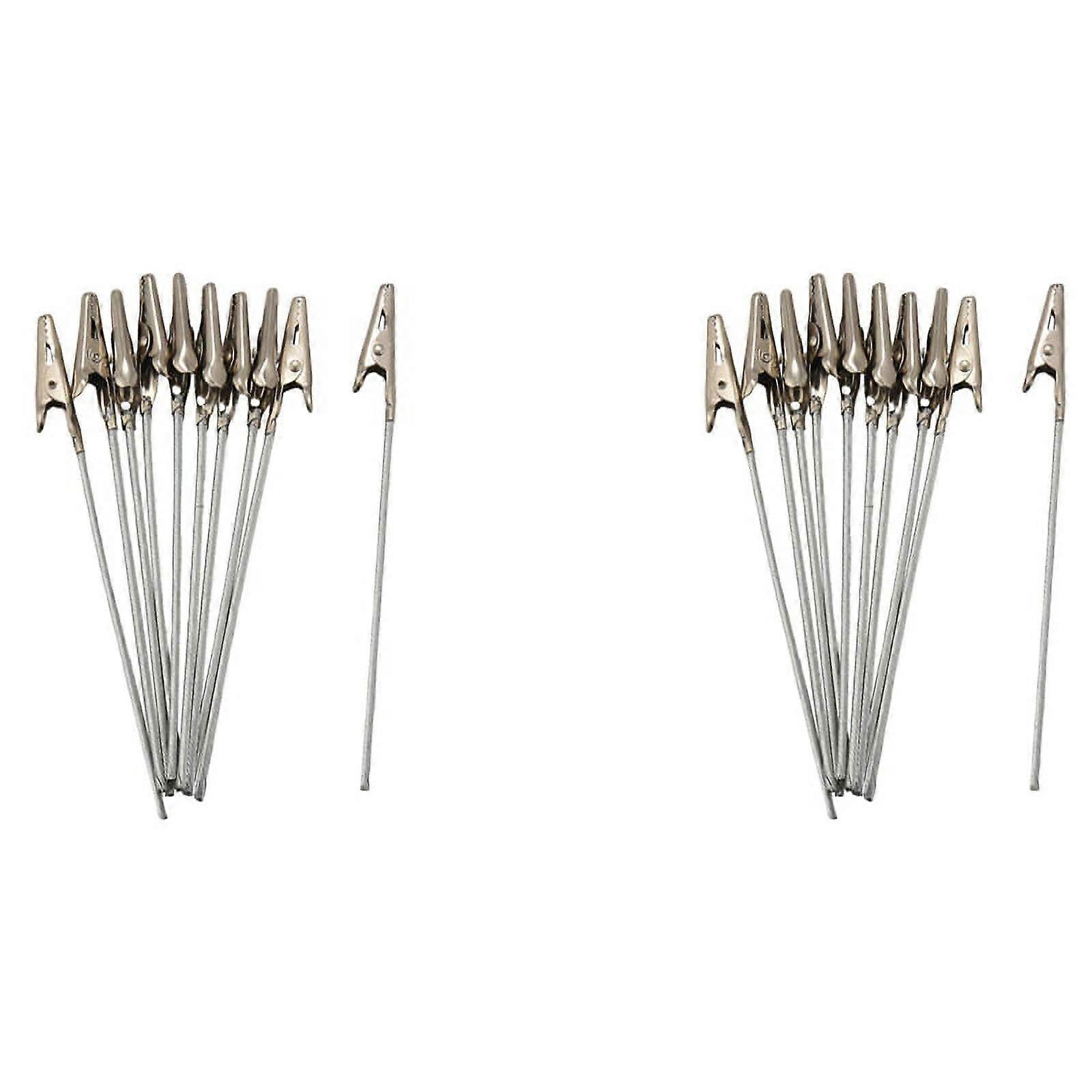20 x Metal Clips with Wire Stalk Alligator Clamps for Memo Note Card Holders