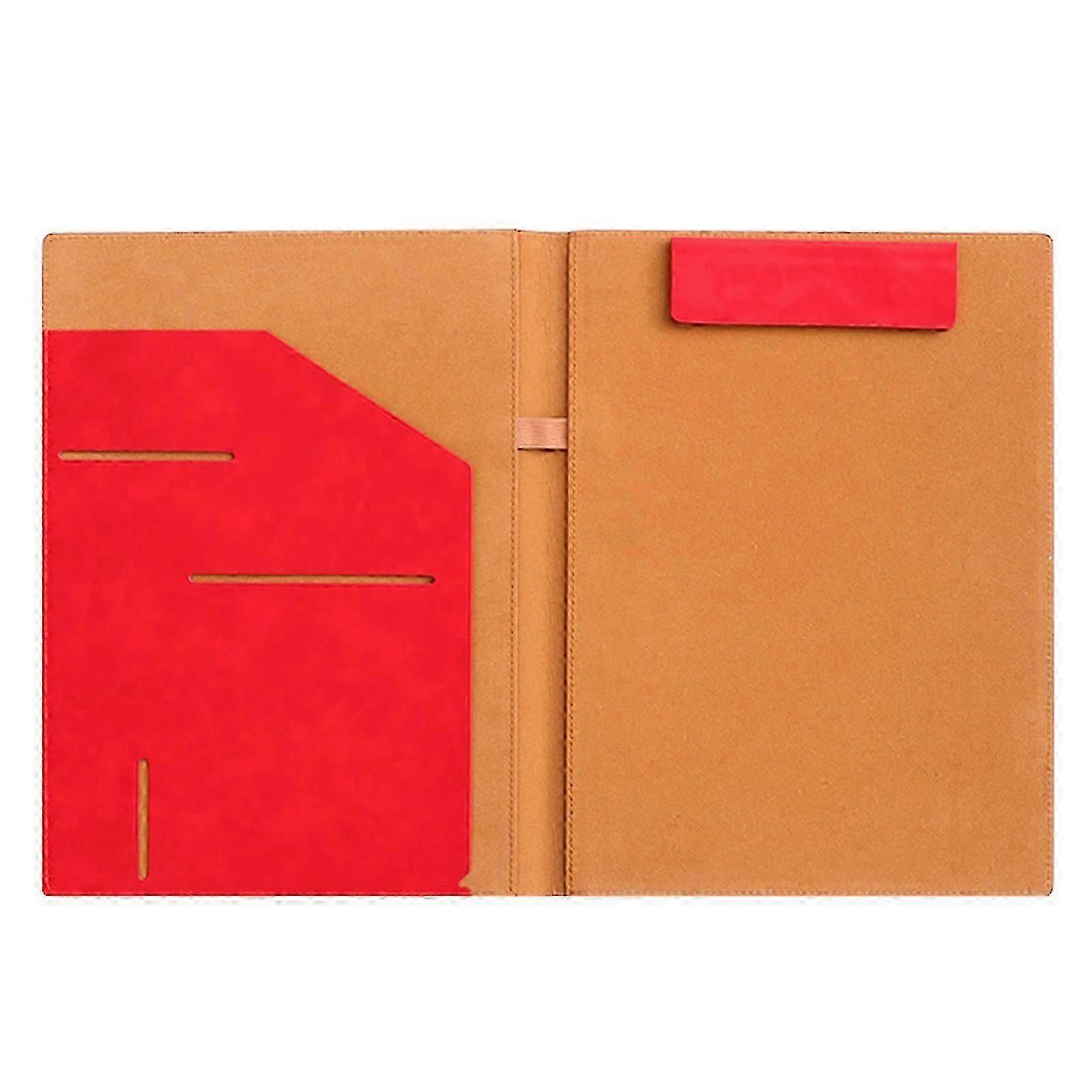 A 4 Conference Folder Clipboard Folder Business Folder Writing Case with Magnetic Closure Writing Folder for Documents Red 888