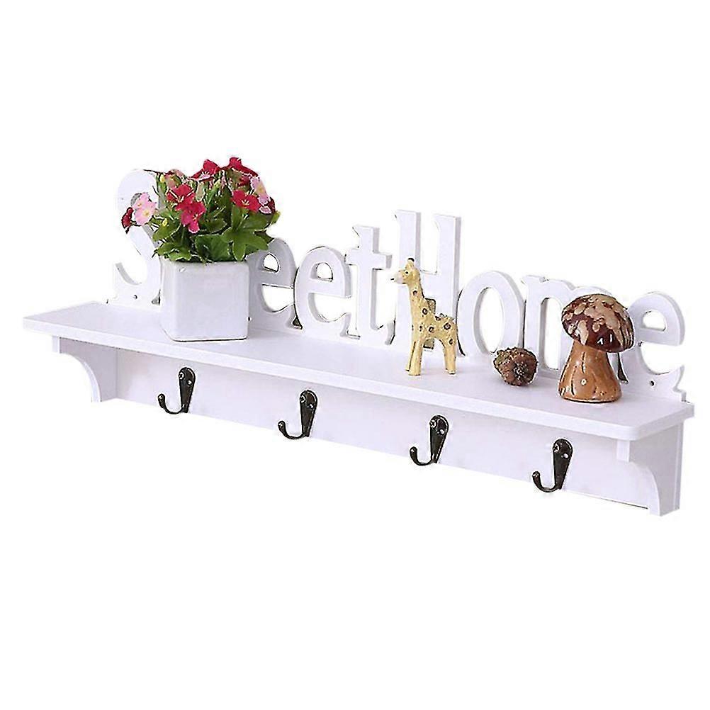 Elegant Entryway Organizer with Shelf, Wall-Mounted Coat Racks, Bamboo & Solid Wood Design for Decorative & Functional Storage, Ideal for Hallway,