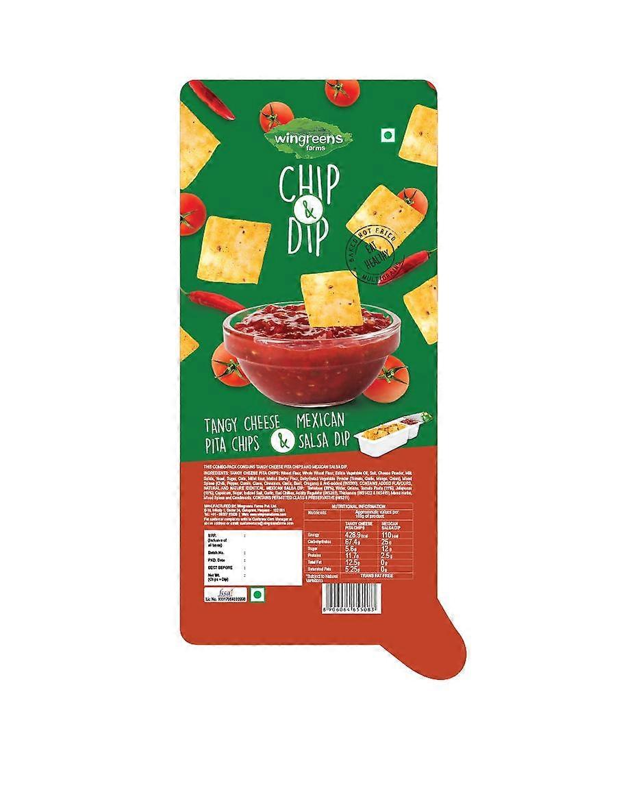 Острые сырные чипсы с Соусом сальса (80 г), Tangy Cheese Pita Chips with Mexican Salsa Dip,  Wingreens Farms