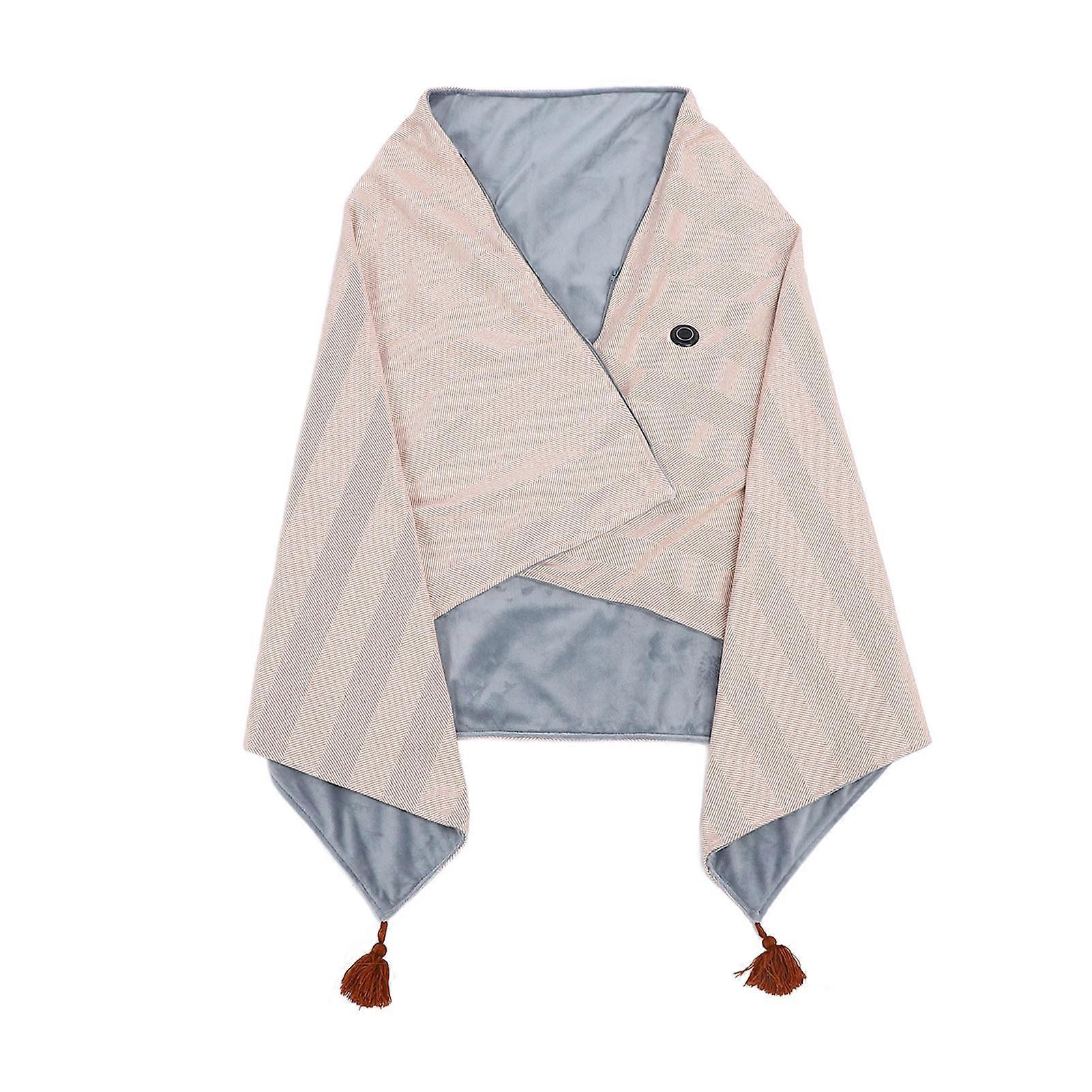 USB Heated Blanket Shawl Wearable 3 Levels Zipper 8 Zones Electric Heating Blanket Shawl Wrap