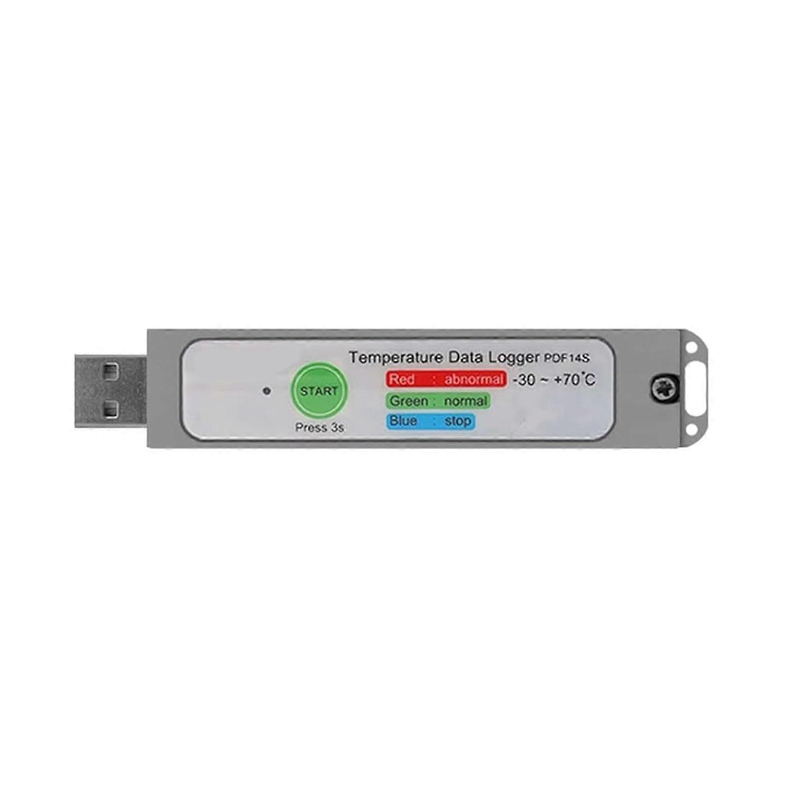 Temperature Logger with PDF Report Temperature Data Logger for Cold Chain Food Storage 8640 Points Temperature Recorder Multicolor