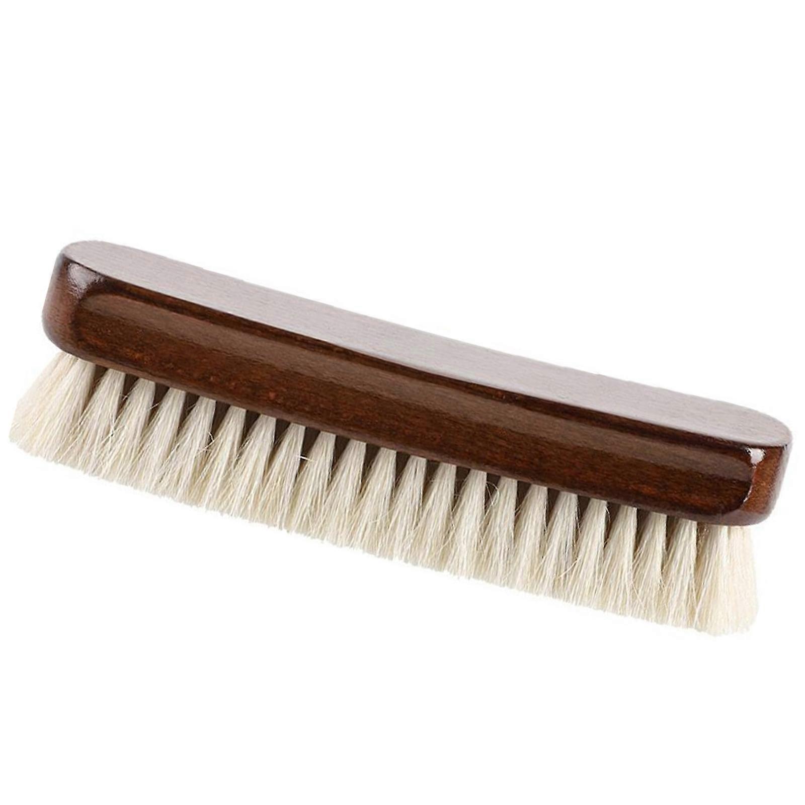 Beechwood Handle Shoe Brush Soft Wool Bristles Effective Cleaning Brush  Scratching Prevent Maintenances Tool for Bags Multicolor