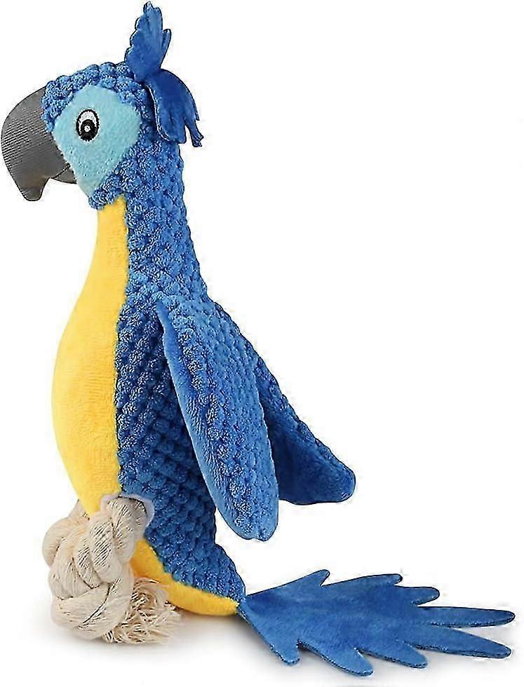 Cotton Plush Dog Toys Squeaky Toy with Rope, Interactive Stuffed Dog Toys with Crinkle Paper, Durable Squeaky Chew Toys for Puppy Small Medium