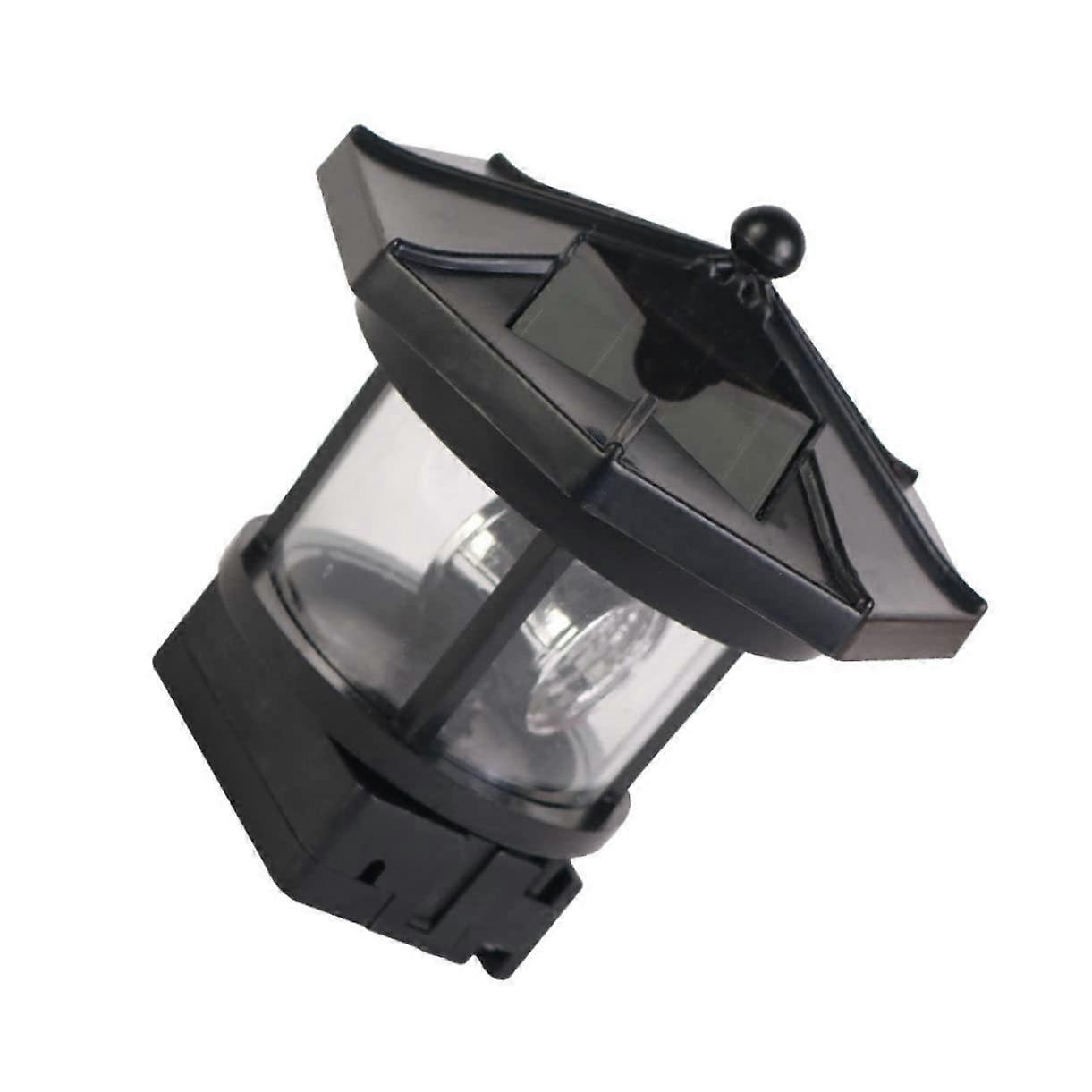 Solar Powered LED Revolving Lighthouse Light Rotating Outdoor Garden Lamp Lighthouse Style Patio Lighting