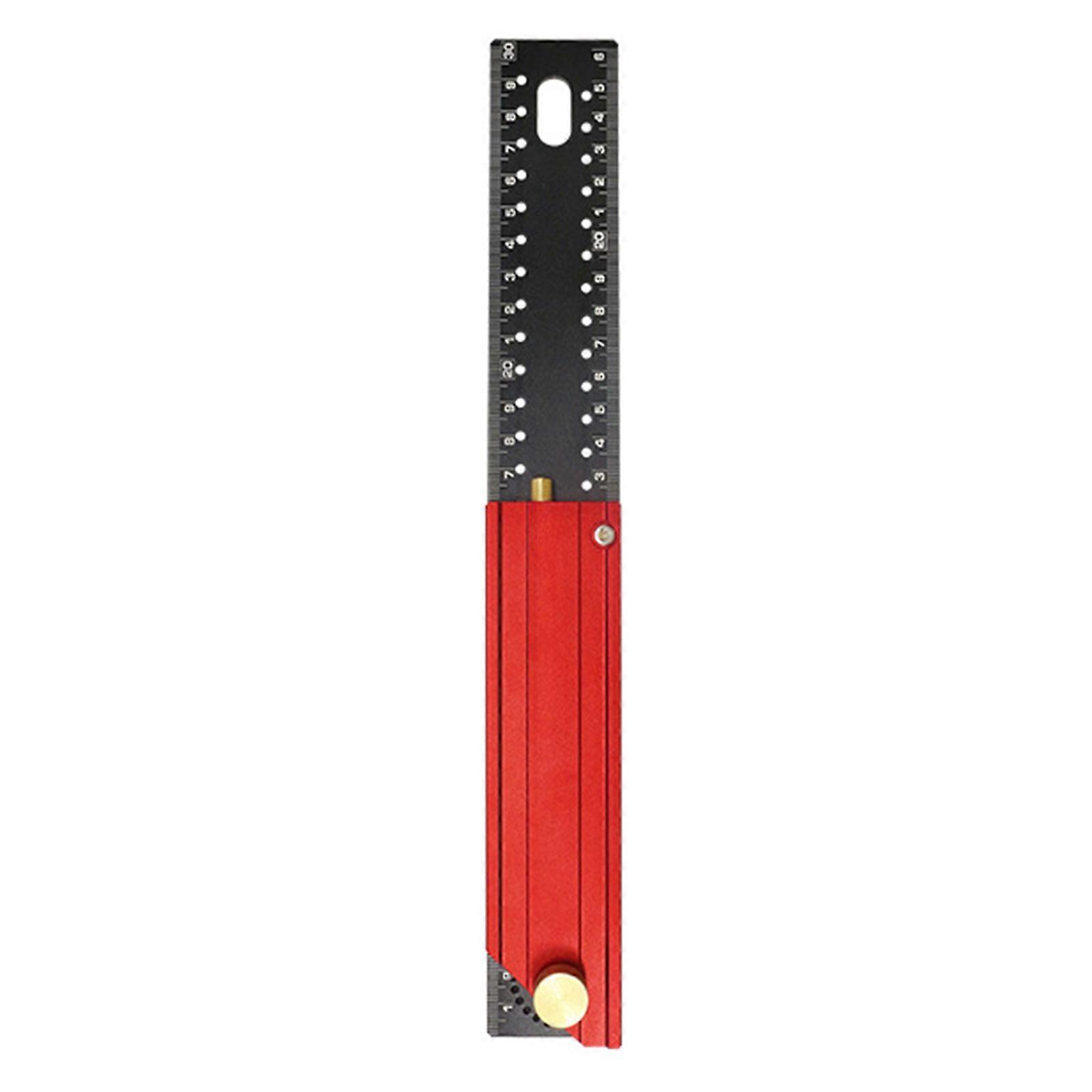 Easy Carry Aluminum Rulers Featuring Angles Positioning Point & Quick Centimeter Marking Holes Foldable Measuring Device Multicolor