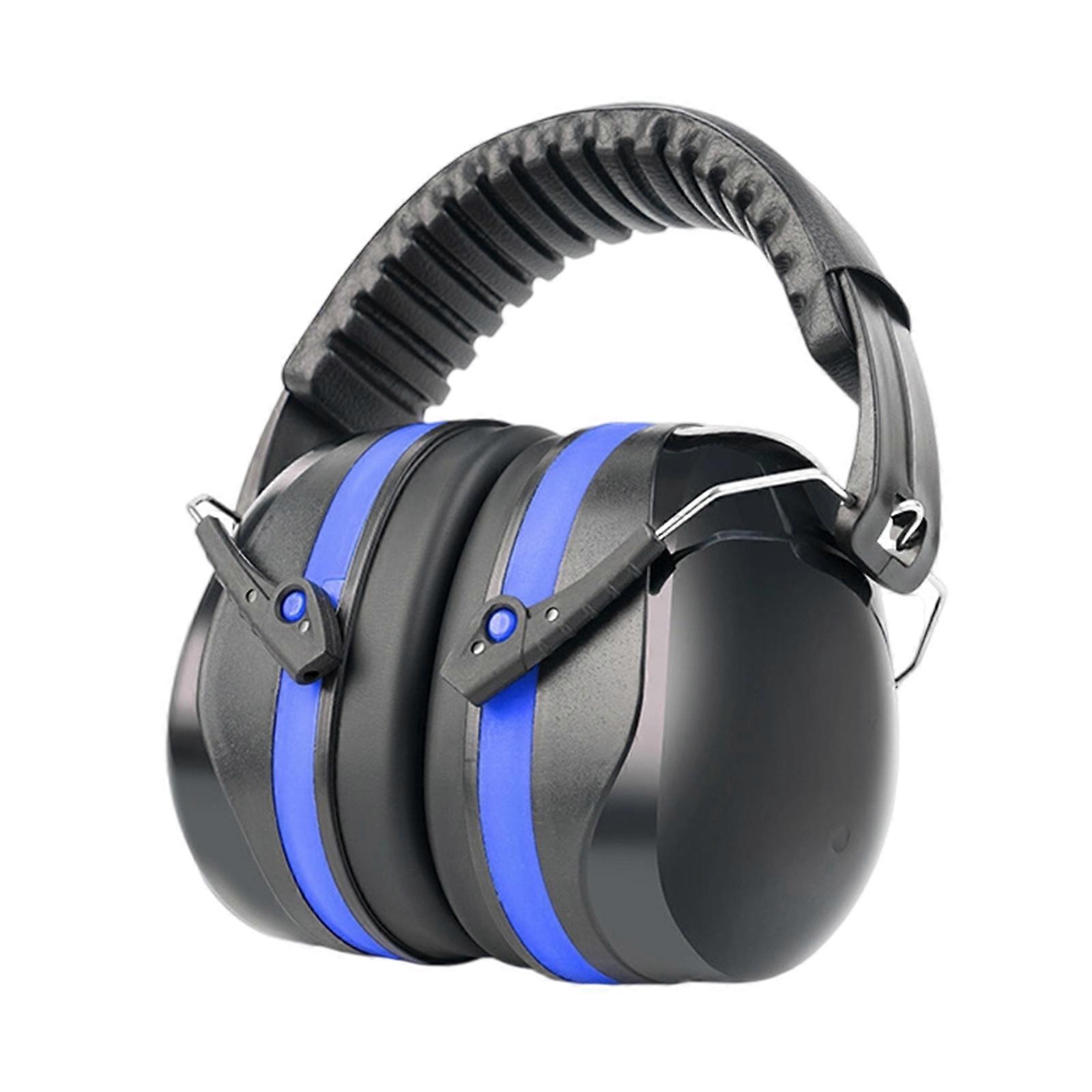 Lightweight Professional Noise Cancelling Safety Ear Muffs Covers For Work Study Shoot With Comfortable Headband Design  Blue