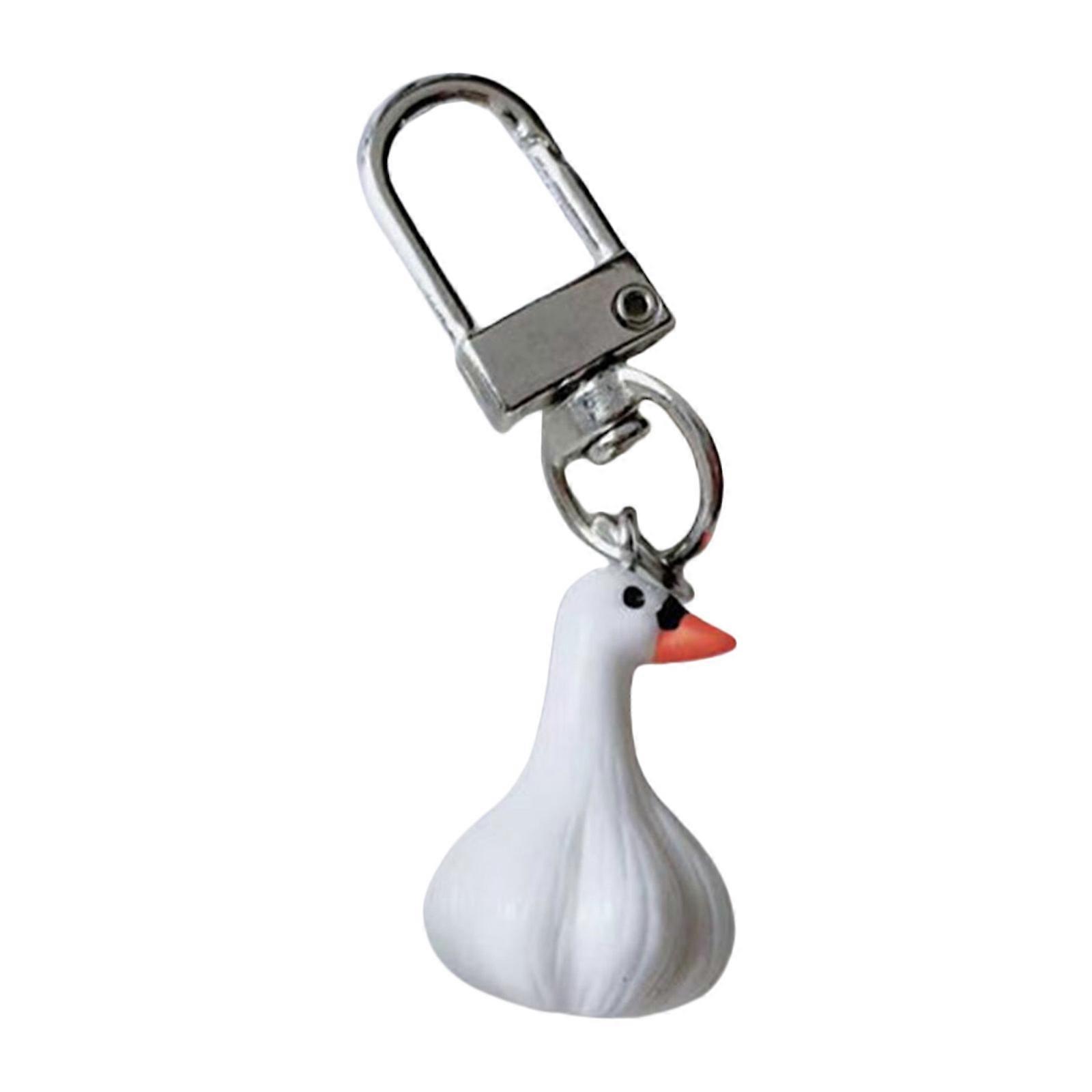 Porte-clés original en forme d'ail, pendentif multifonctionnel multicolore, idéal pour décorer sacs et sacs à dos.