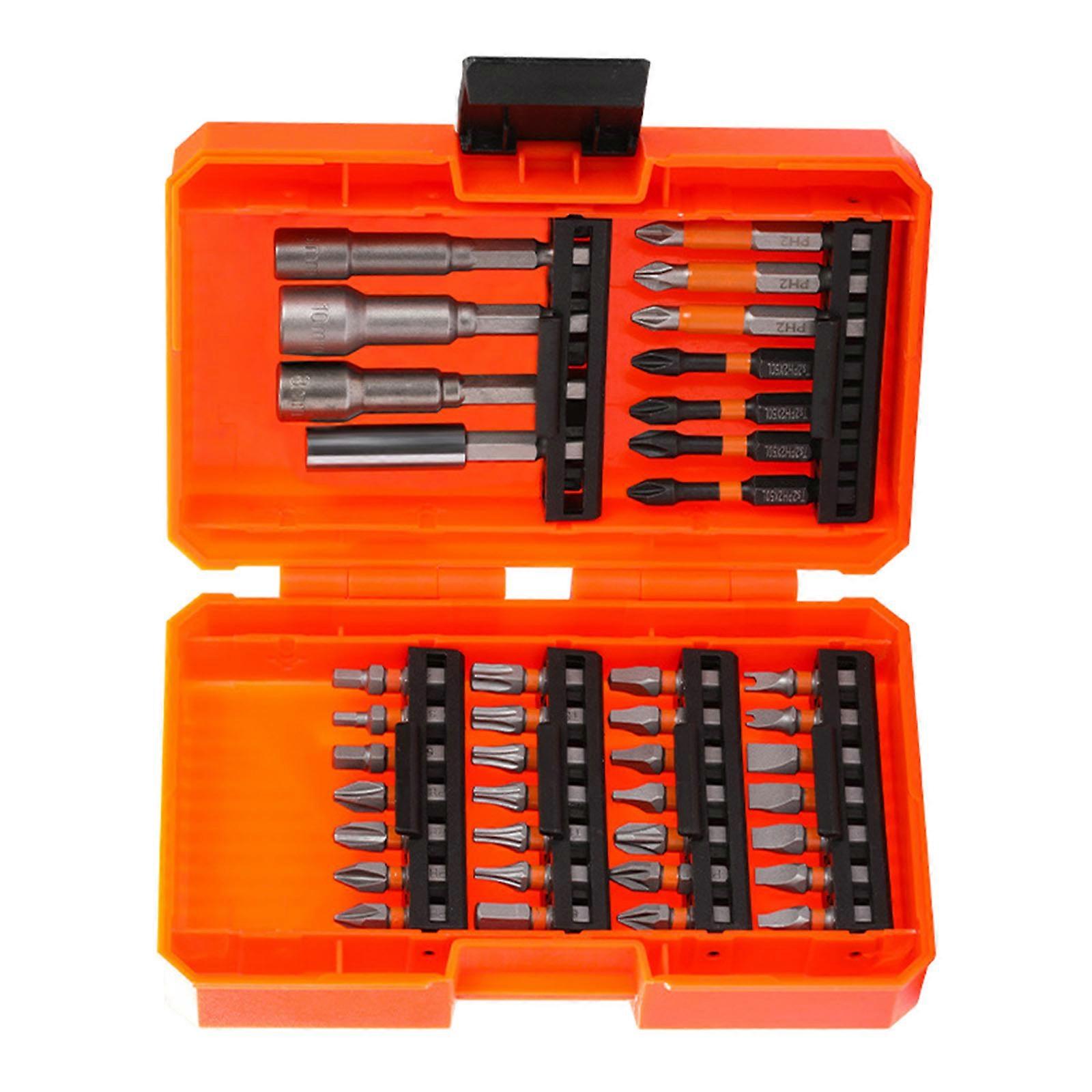 Pack of 39 Sturdy Screwdriver Tip Functional Screwdriver Bit Set for Home DIY Enthusiasts and Professional Technicians Multicolor