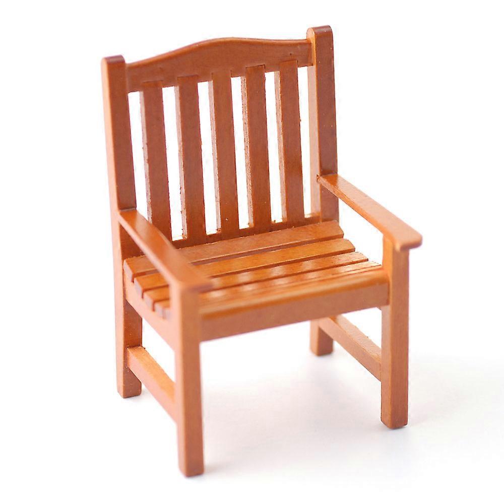 دمى البيت الجوز حديقة كرسي مصغرة حديقة خشبية الفناء الأثاث 1:12