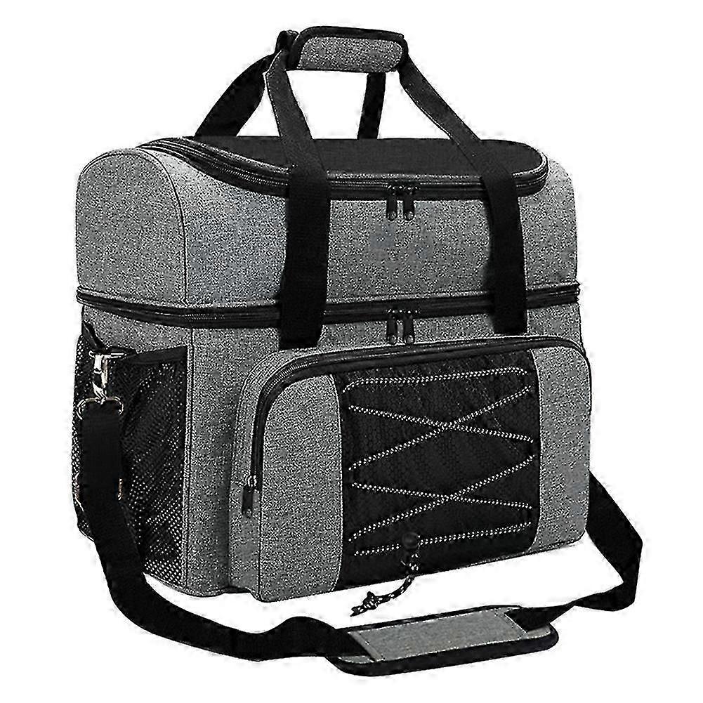 حقيبة البولينج ، لعبة البولينج حمل الجولف ومقسم مبطن للكرة المزدوجة وزوج واحد من أحذية البولينج (متشابكة)