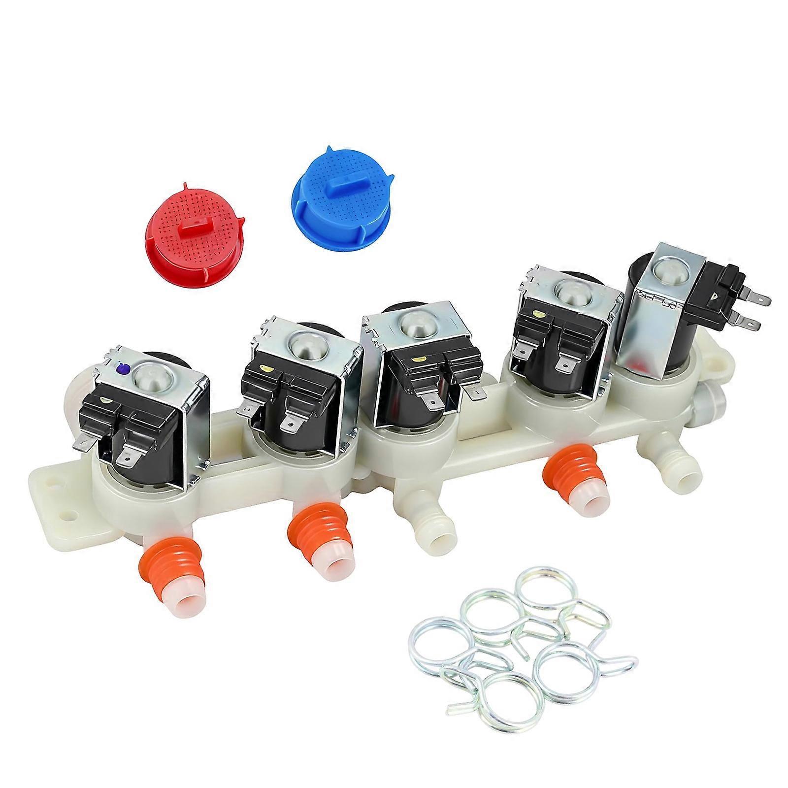 Washing Machine Water Inlet Valves With Efficient Flow Control AJU75152601 Washer Solenoid Valves Easy to Install Multicolor