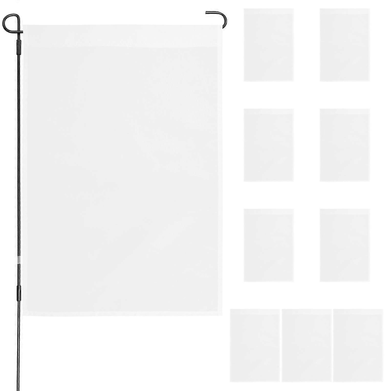 Blank Garden Flag DIY Plain Garden Flags for Yard Decor 10Pcs Set