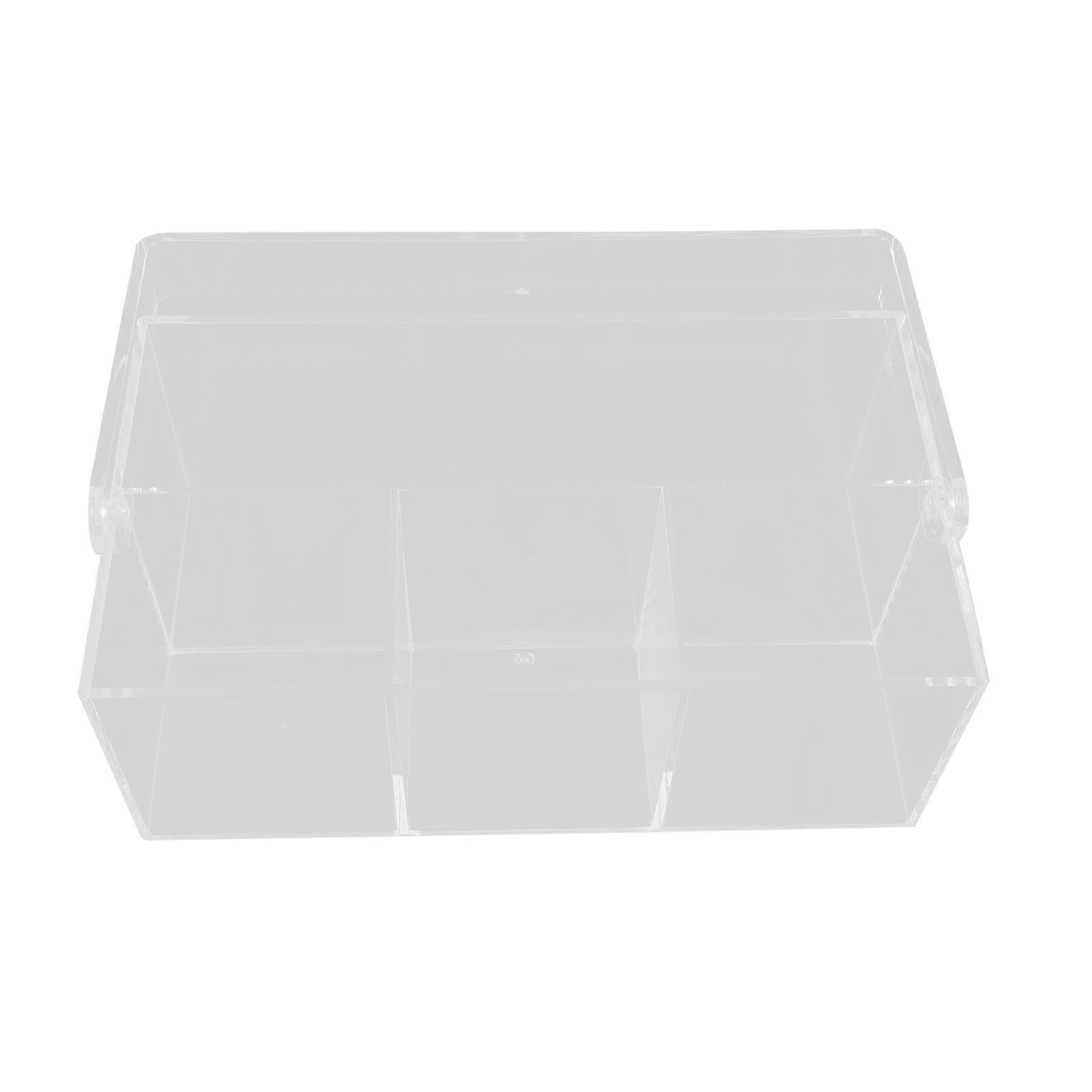 Clear Acrylic Cutlery Storage Box For Kitchen Party And Picnic Setting 24.90X18.30X13.50CM With Versatile Functionality 1Set