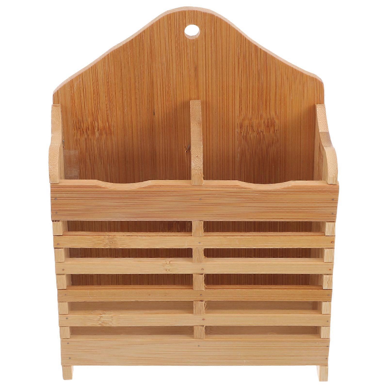 Multifunction Tableware Spoon and Fork Organizer Flatware Bamboo Utensil Holder