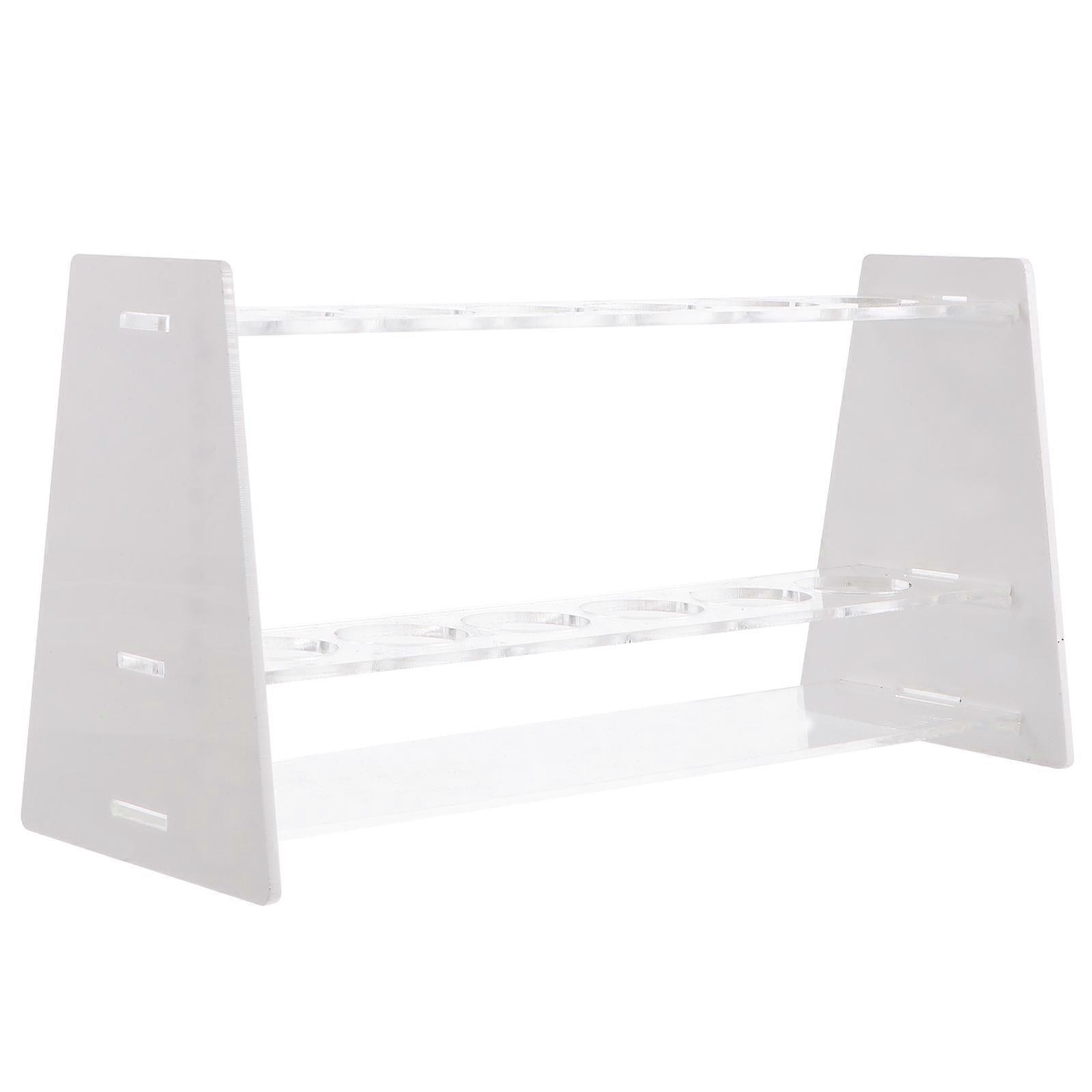 Plaströrsställ för laboratorierör med 6 hål, transparent