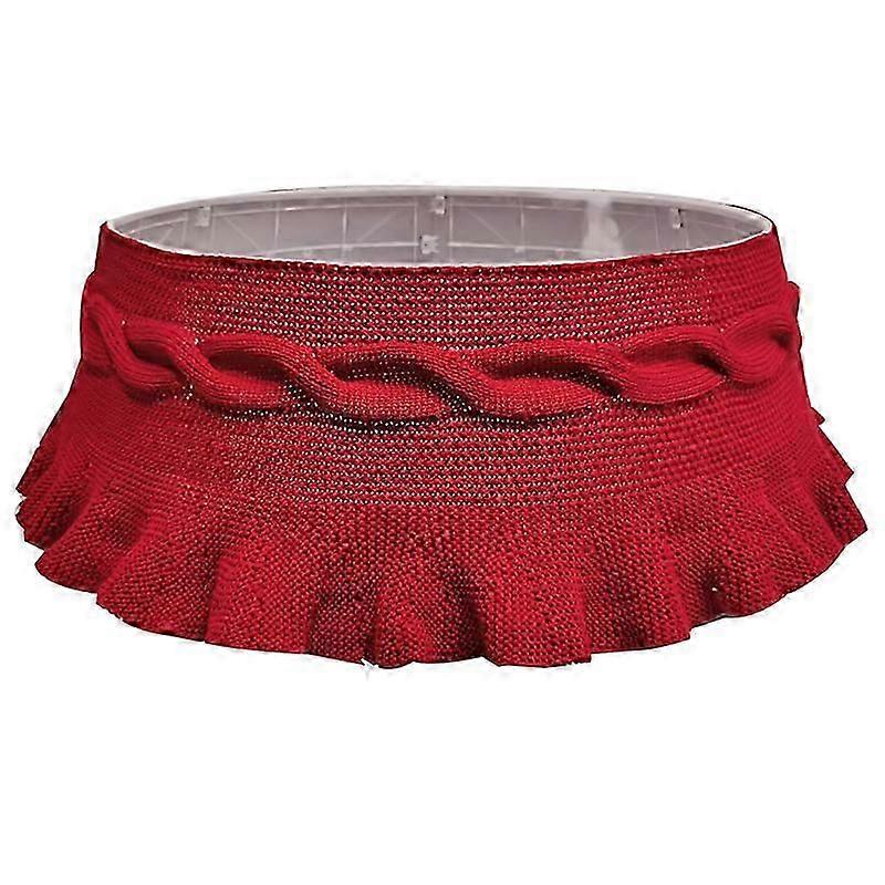 Christmas Tree Collar, Knitted Red