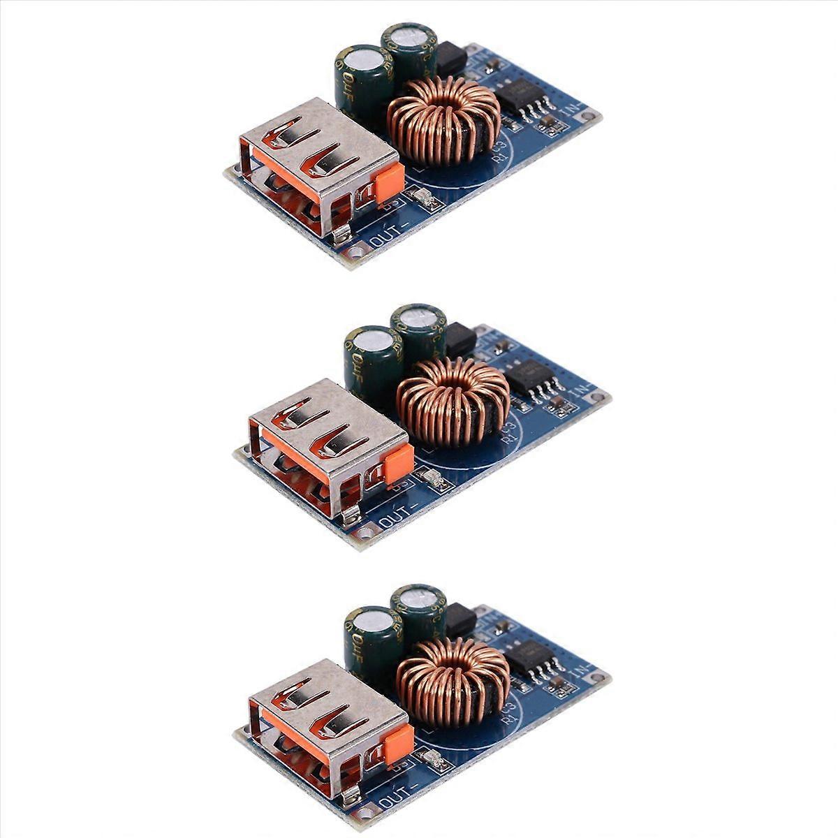 3X USB Dc Step-Down Module 12V/24V to Qc3.0 Fast Charge Mobile Phone Charging Board for Fcp Quick Ch