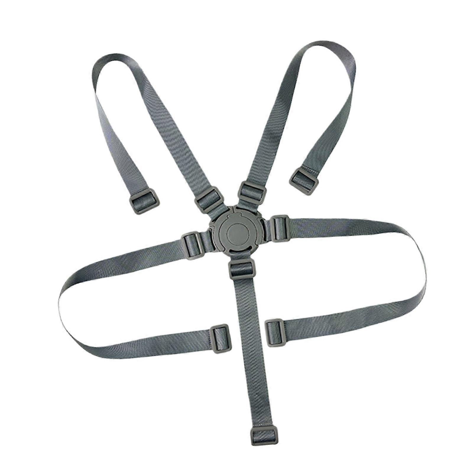 Secure Five Point Safety Harness Buckle for Infant High Chairs Nylon Fabric Ensuring Baby Stability During Mealtime Multicolor